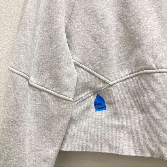 Lululemon scuba oversized half zipped hoodie light gray chunky size M/L cropped - Picture 5 of 14